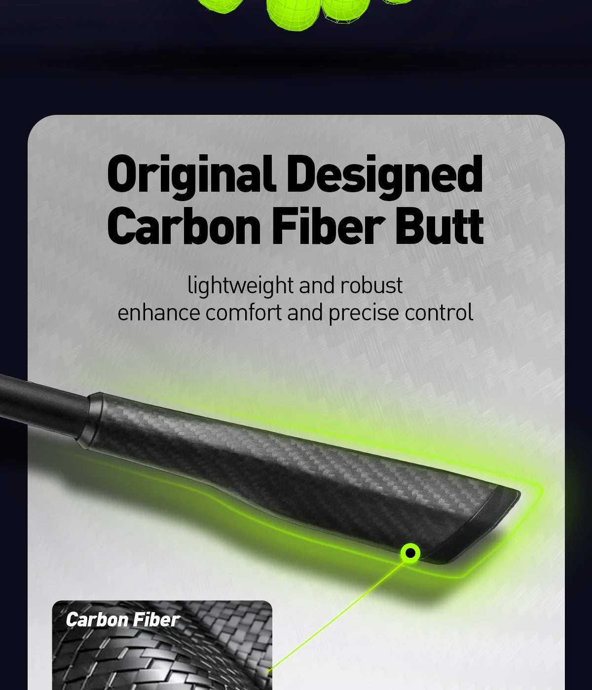 HANDING M1 Bass Fishing Rod with Fuji Guide Rings