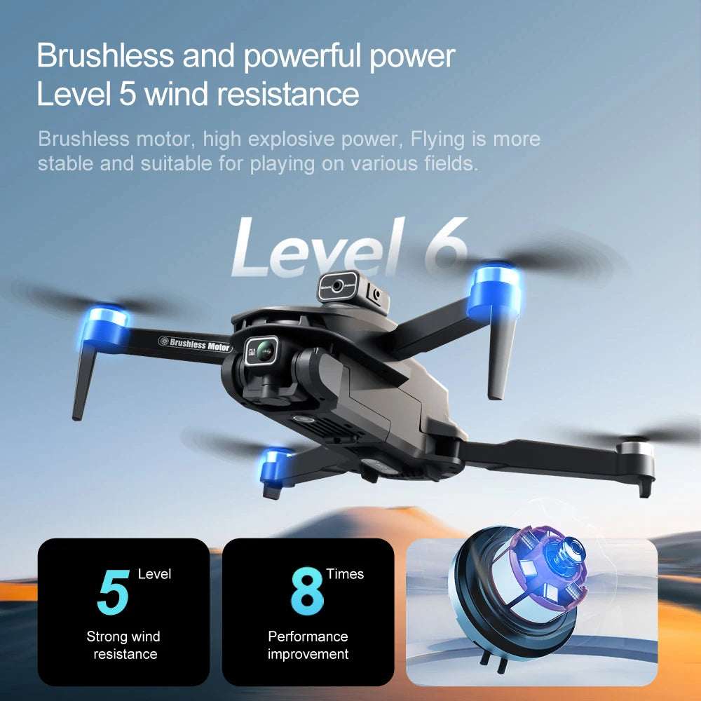 NEW V168 Pro MAX GPS Drone 4K Professional 1080P HD Camera 5G WIFI FPV Drone Brushless Motor 2 Batteries 4.5 Inch Large Screen Remote Control Quadcopter Boys Toys