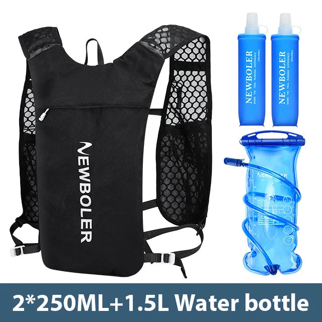 NEWBOLER Breathable Hydration Vest Trail Running Backpacks Lightweight Cycling Run Jogging Marathon Backpack Riding Climbing Bag 