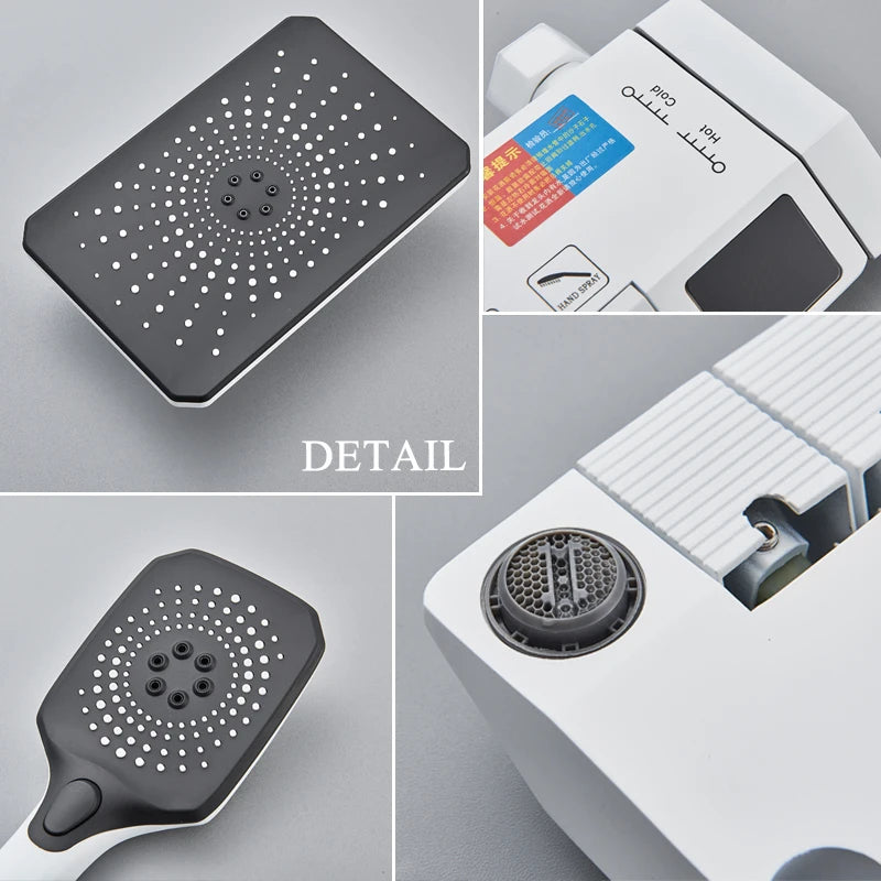 Rainfall Bathroom Shower System Set with Digital Display