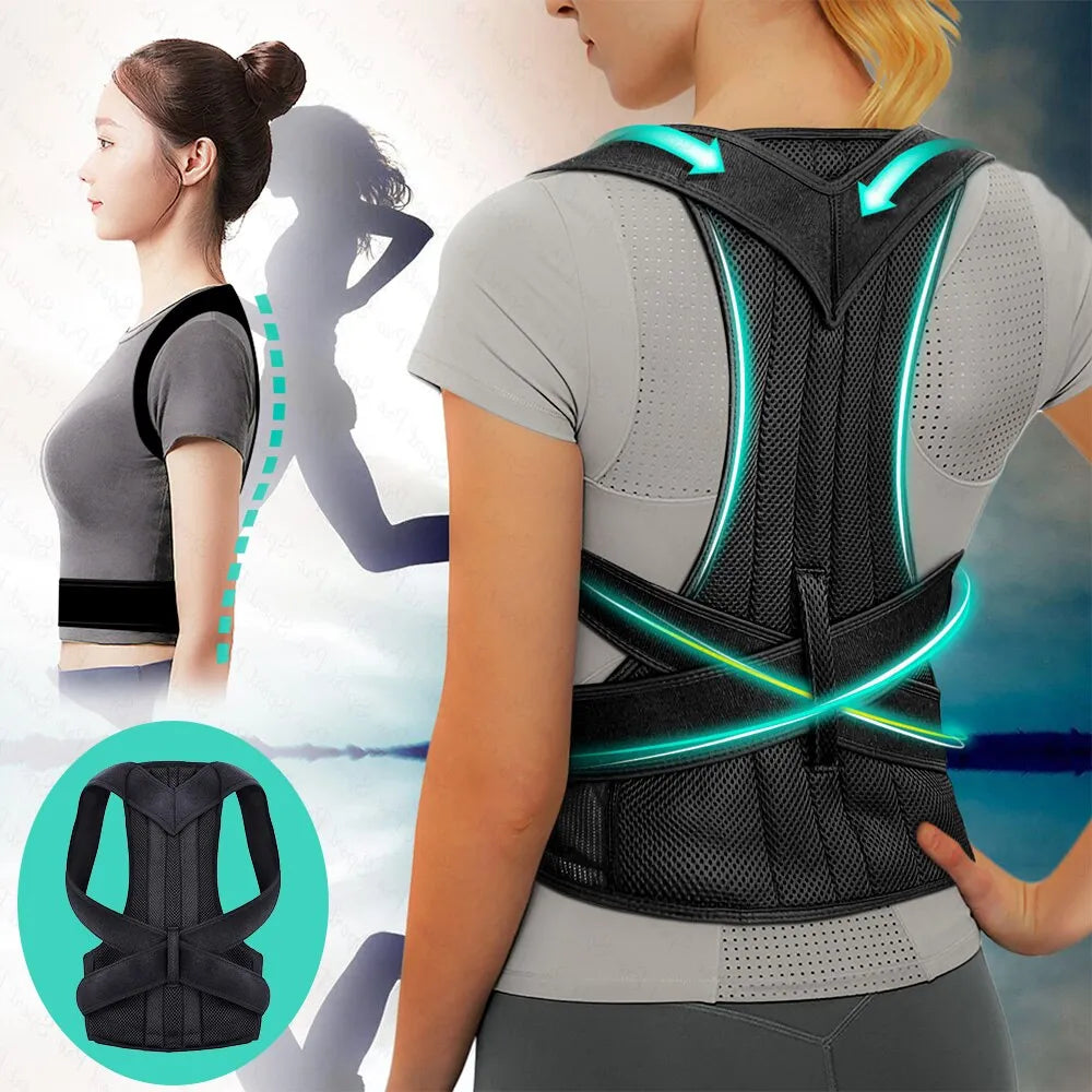 Nastavljiv korektor drže hrbta z zračnimi trakovi za podporo ramen in pasu za fante in dekleta za lajšanje bolečin v hrbtu