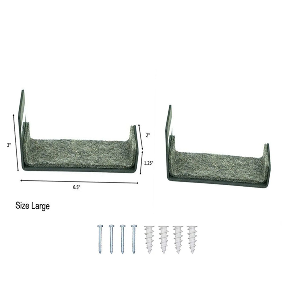 Pair of Padded Steel Snowboard Wall Brackets