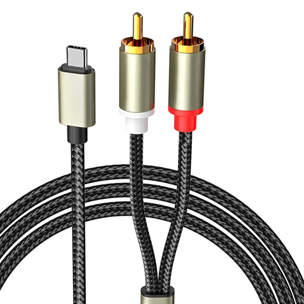 USB-C to Stereo RCA Audio Cable, 1m