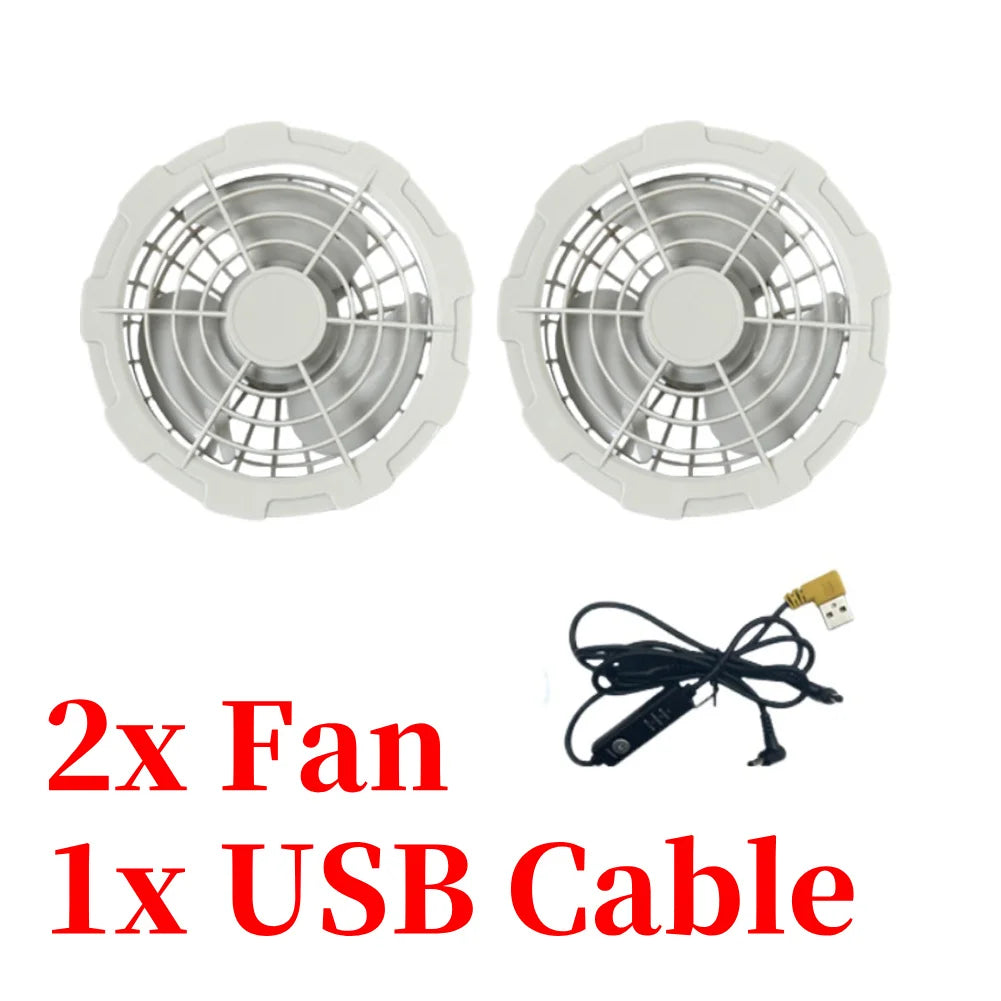 Cooling Vest Ice Fan Vest Heat Resistant for Summer Camping Fishing Hot Weather Work Fishing Vest Hiking Air-conditioned Clothes 