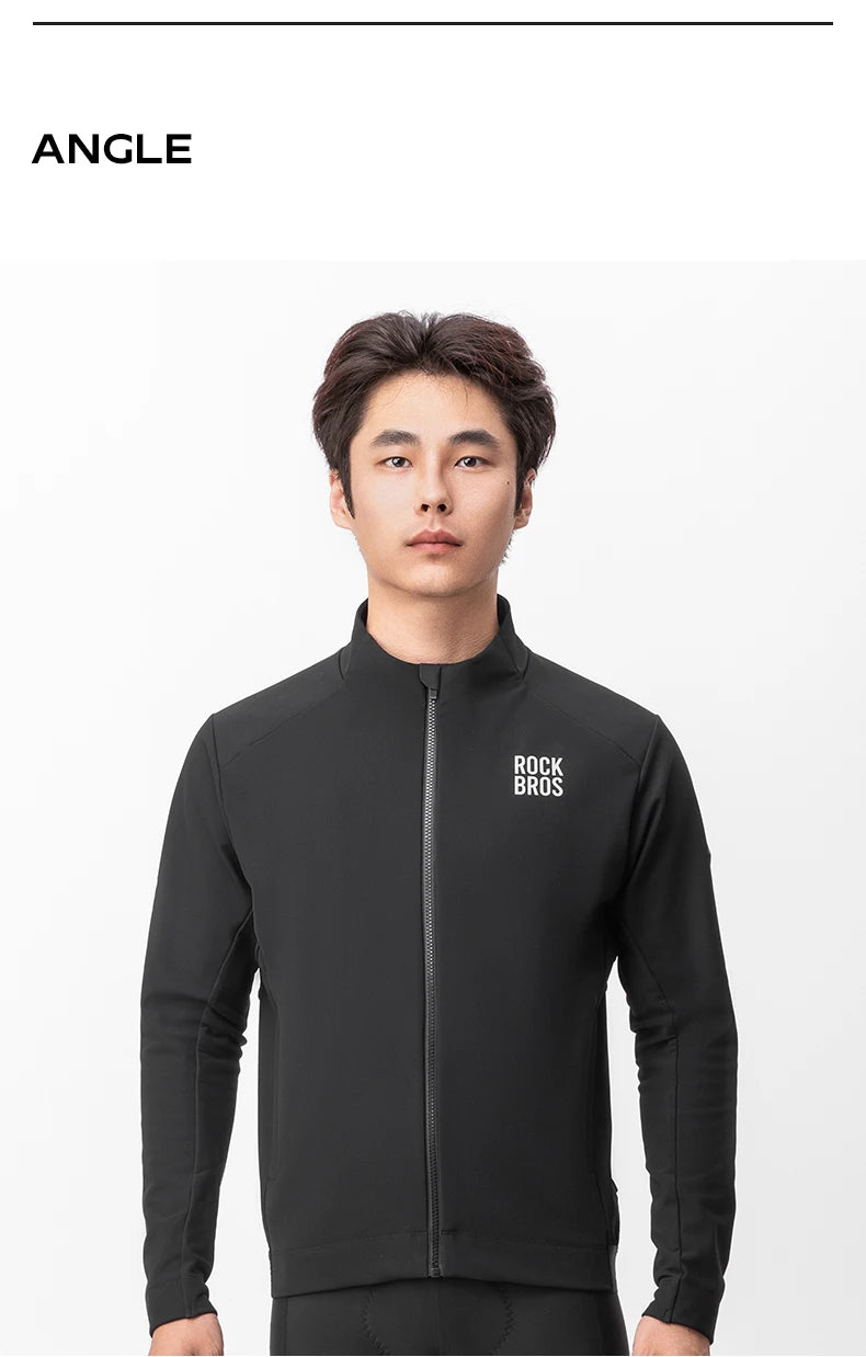 Men’s Thermal Cycling Jacket Windproof Fleece Bike Coat
