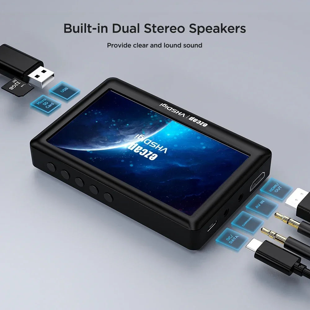 Digitalizator video AV autonom cu ecran de 4.3 inci
