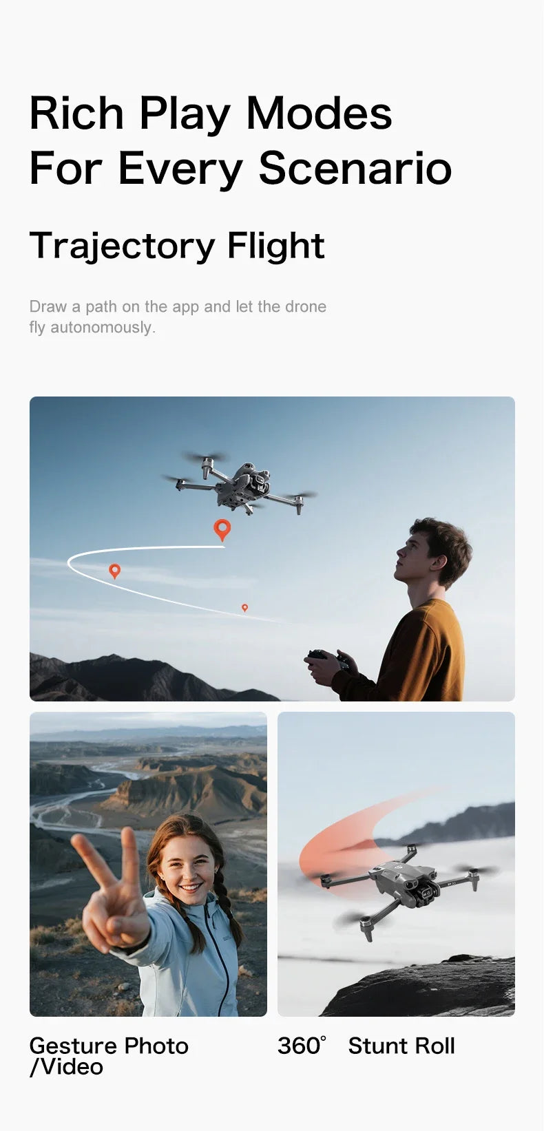 Lenovo GT50 8K Drone with 360° Obstacle Avoidance & 3KM Range