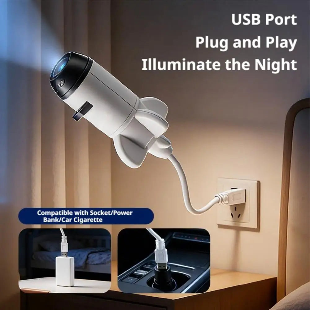Mini USB Galaxy Projector, 360 Rotating Star Night Light