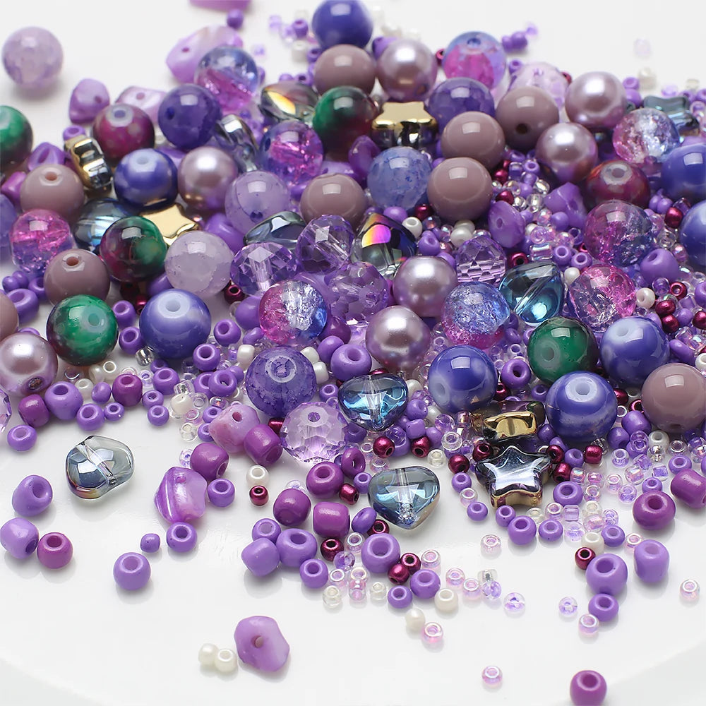 Mixed-Size Glass Beads for Jewelry Making