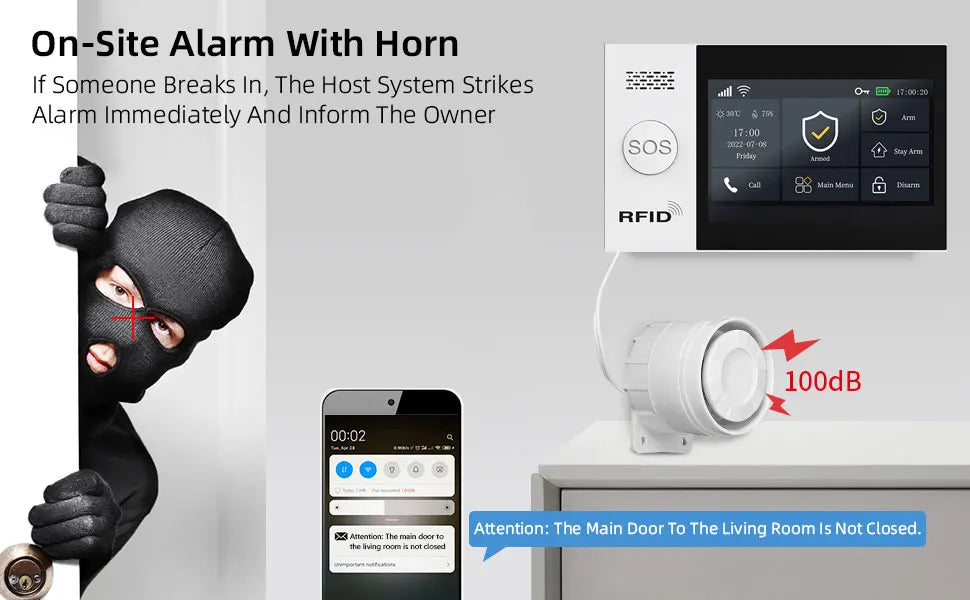 PGST PG-107 4G Tuya trådløs hjemme-WIFI GSM hjemme sikkerhet med bevegelsessensor innbruddslarm system støtter Alexa & Google