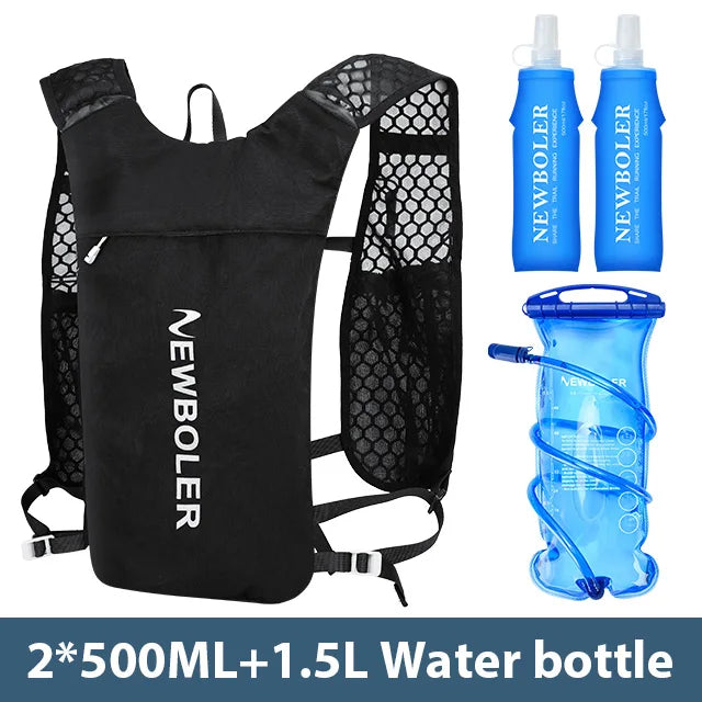 NEWBOLER Breathable Hydration Vest Trail Running Backpacks Lightweight Cycling Run Jogging Marathon Backpack Riding Climbing Bag 