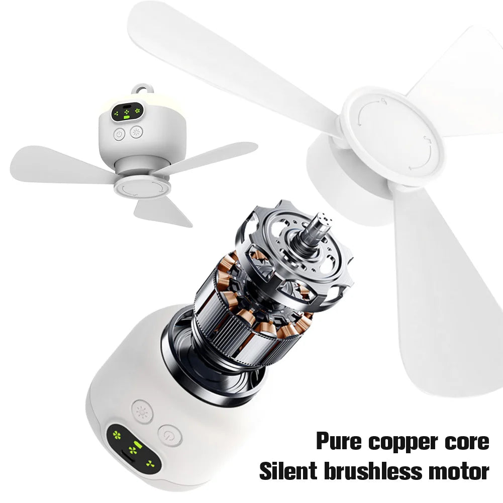 Rechargeable Wireless Camping Fan Light with Remote Control