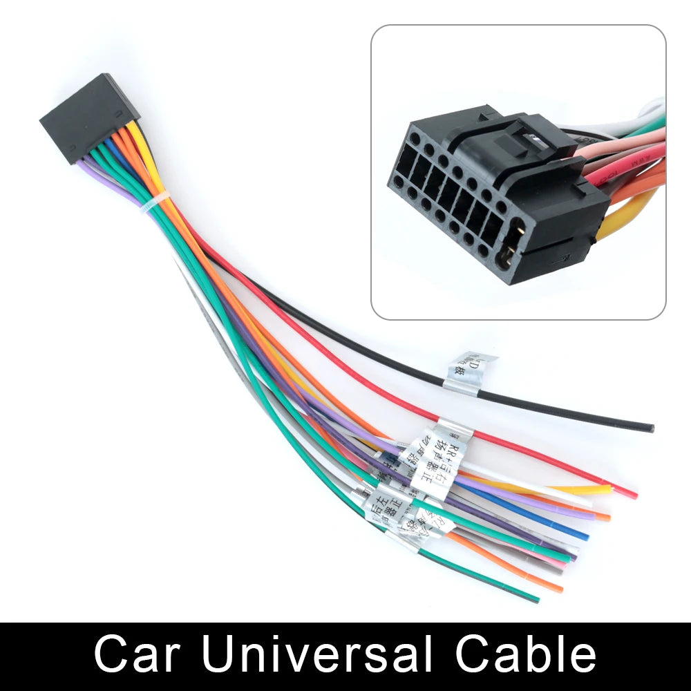 Câble ISO pour autoradio Android, accessoires pour écran 2DIN, stéréo Suzuki Kia VW Hyundai Honda Toyota Nissan Mitsubish, Ford Outlander