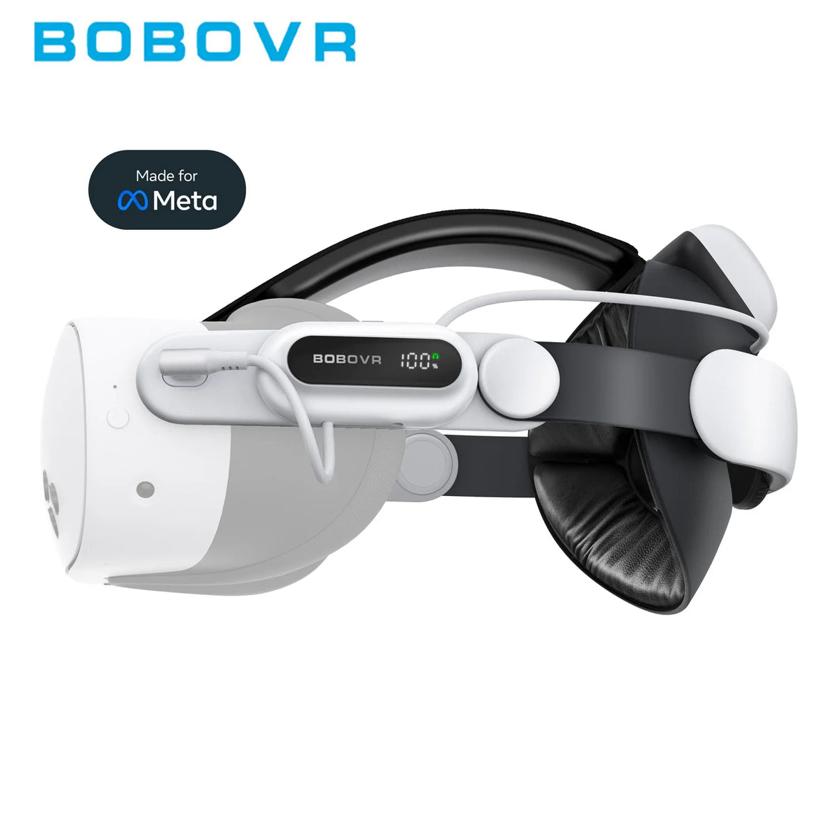 Alça de cabeça com bateria BOBOVR E3 Pro para Meta Quest 3 e 3S