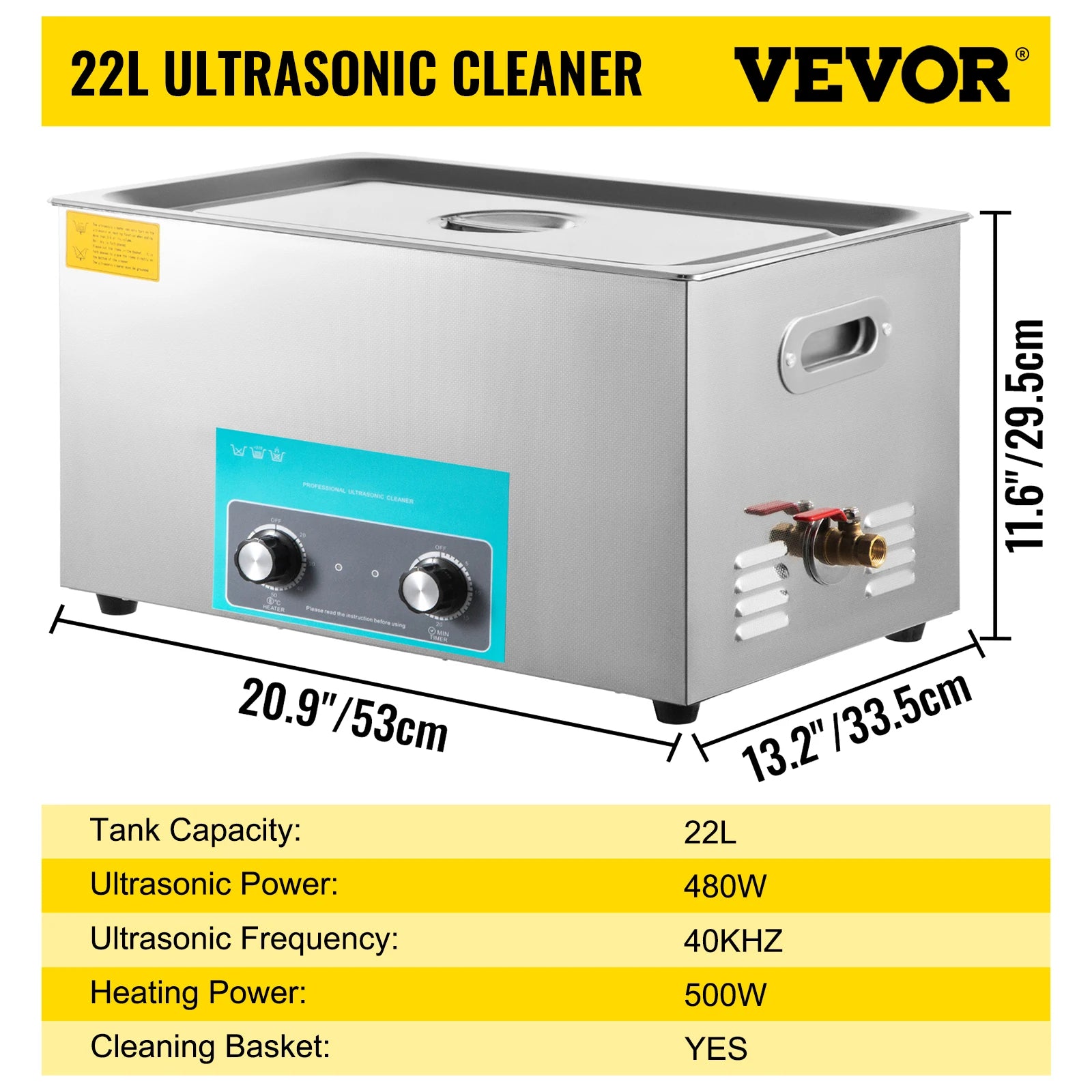 Ultrasonic Cleaner with Heating 2L–30L Deep Cleaning Machine