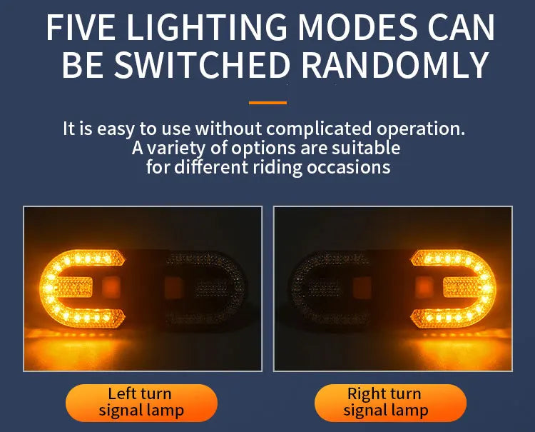 Bike Turn Signal Rear Light USB Rechargeable Wireless Back LED Scooter Tail Light Wireless Warning Taillight Cycling Accessories 