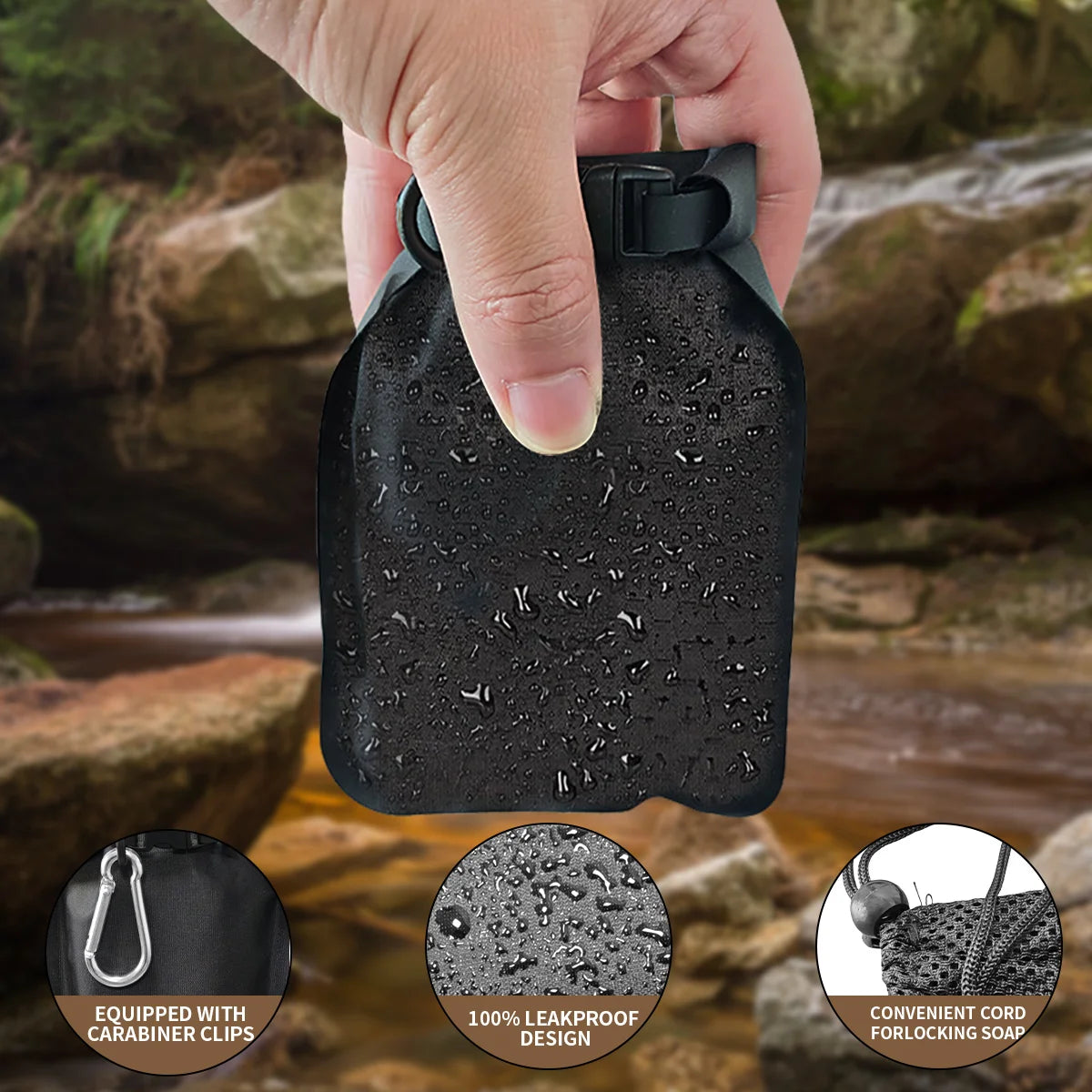 Travel Soap Bar Pouch with Mesh Bag