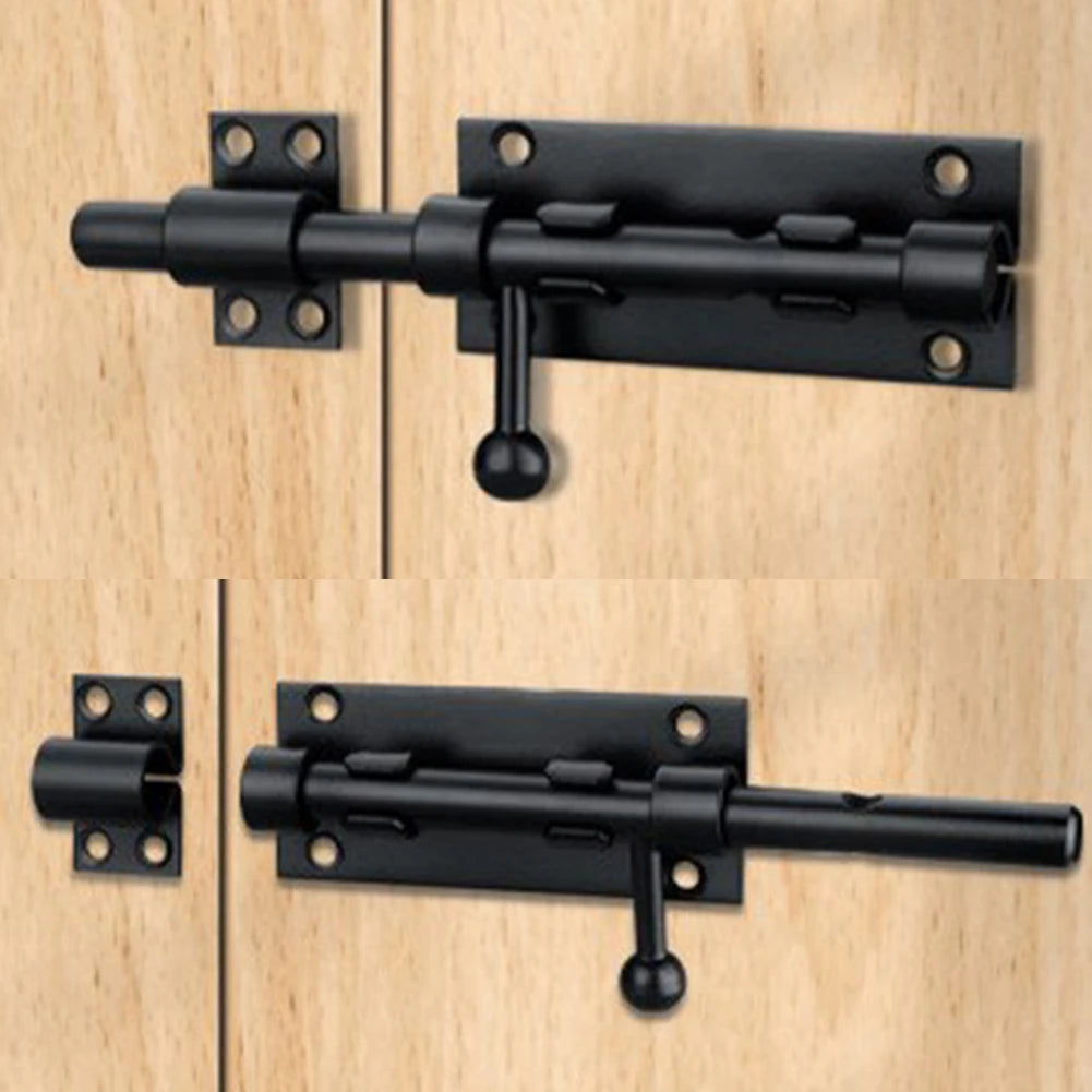 Black 201 Stainless Steel Sliding Door Latch, 200 mm