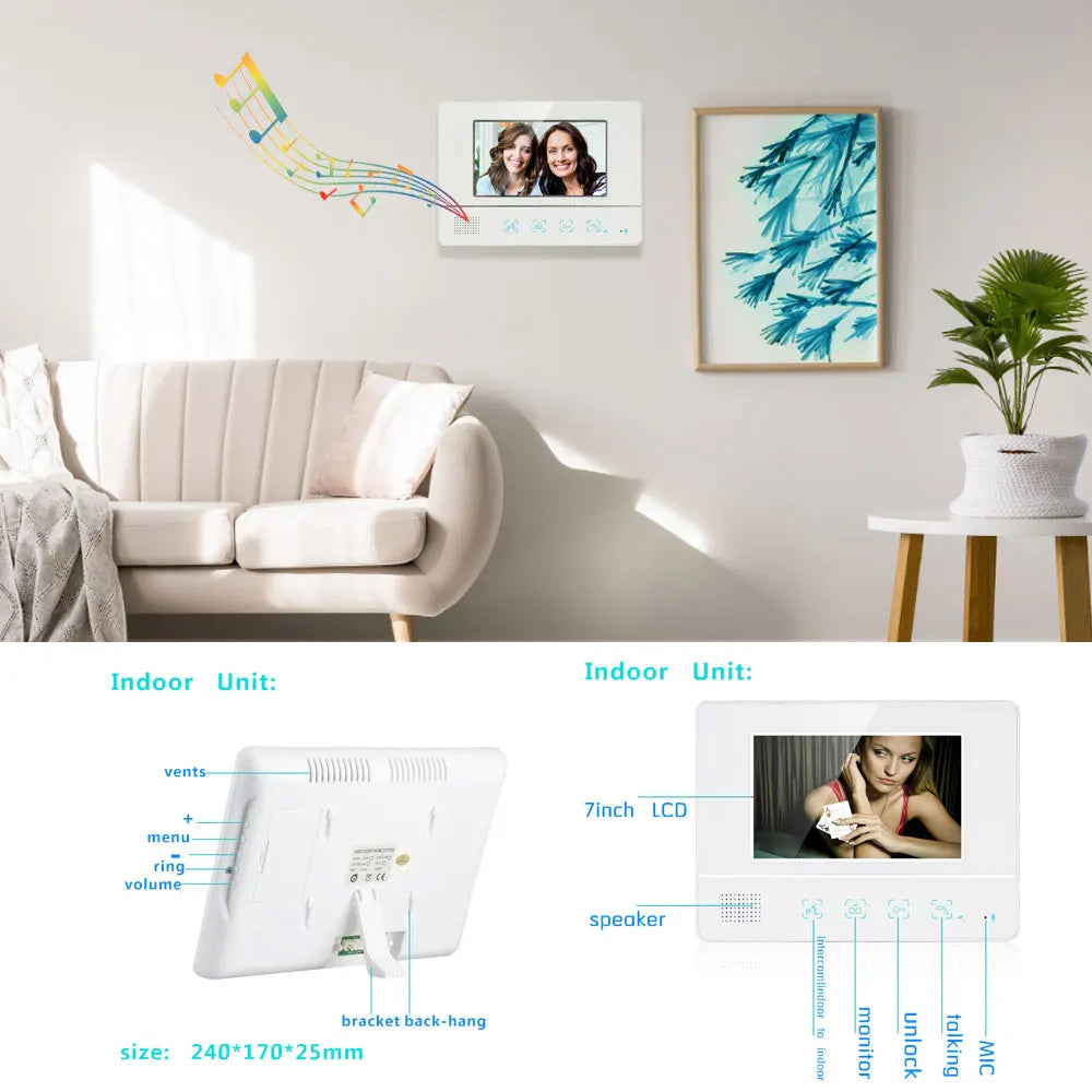 Video Door Intercom Entry System Kit for Secure Home Entry