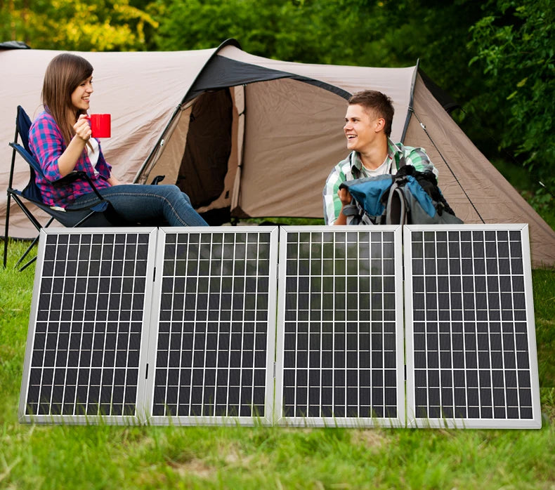 800W solárny panel Skladací rám Odolný, Prenosný solárny panel Dizajn pre kempovanie, vozidlo RV a núdzový prúd