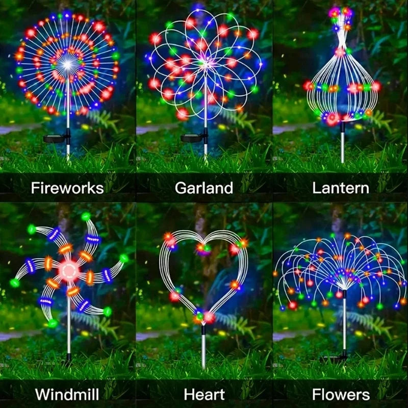 Solar Firework-Style Garden Light, 90-LED Options