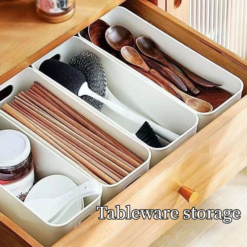 Stackable Rectangular Storage Box for Drawers and Wardrobes