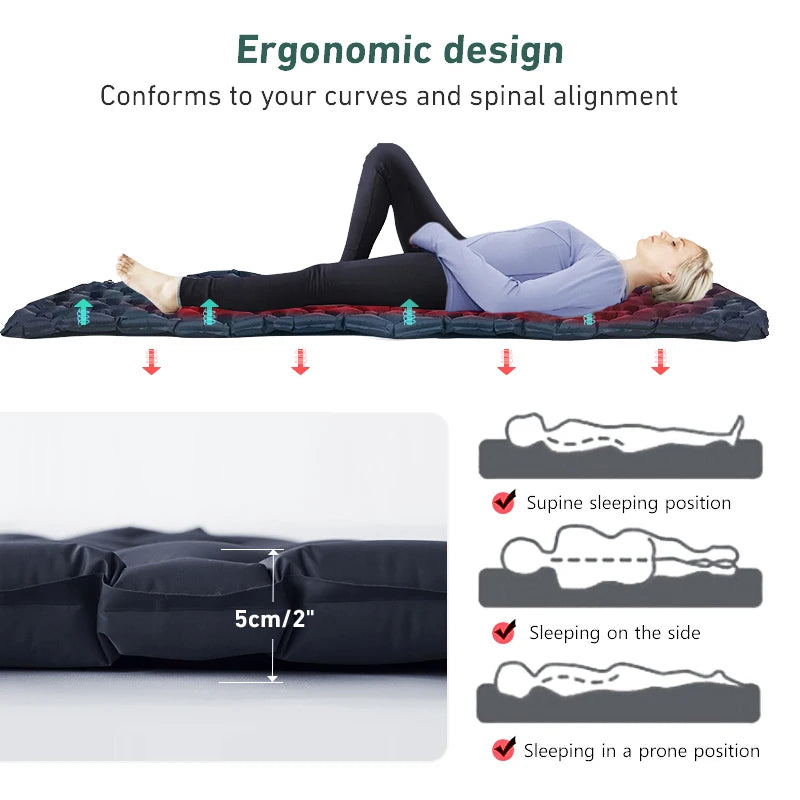 Ultralight Inflatable Camping Sleeping Pad 550g for Travel and Hiking