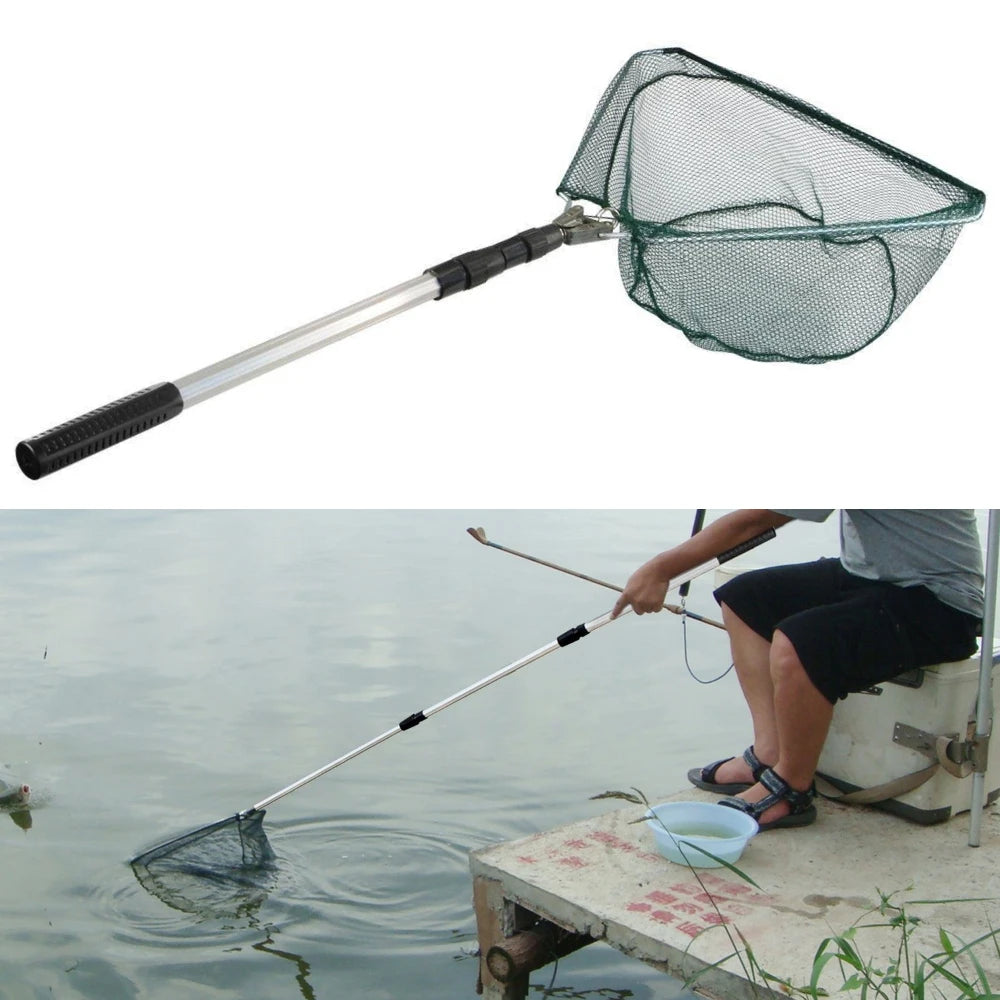 Telescopic Folding Fishing Landing Net with Long Extendable Handle