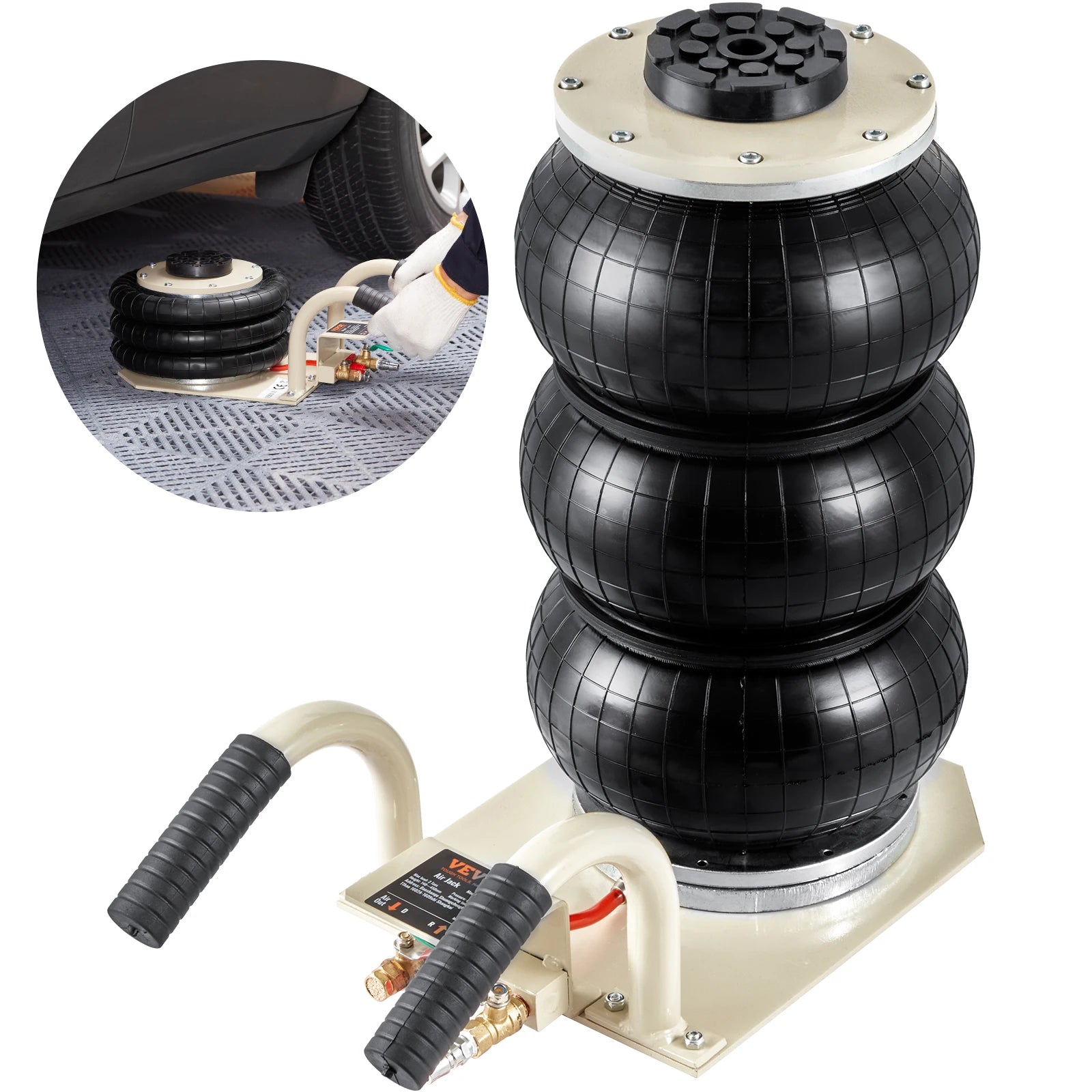 3 Ton Triple Bag Air Jack – Fast 5-Second Pneumatic Car Lift