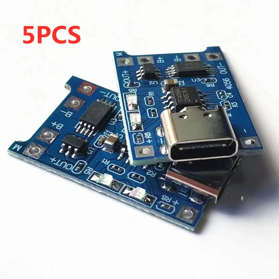 2/5PCS 5V 1A Micro/Type-c/Mini 18650 TP4056 Lithium Battery Charger Module Charging Board With Protection Dual Functions Li-ion 