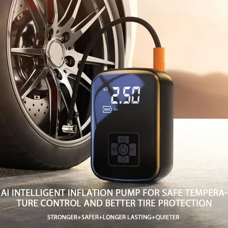 Wireless Air Compressor Portable Universal Electric Air Pump Tire Sensor Mini Inflatable Treasure for Car Motorcycle Basketball 