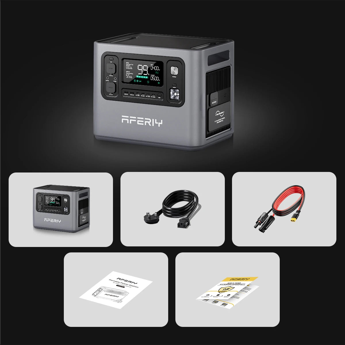 EU STOCK AFERIY P280 Portable Emergency Power Station 2800W 2048Wh LiFePO4 Solar Generator for Home Backup Outdoor Camping RV