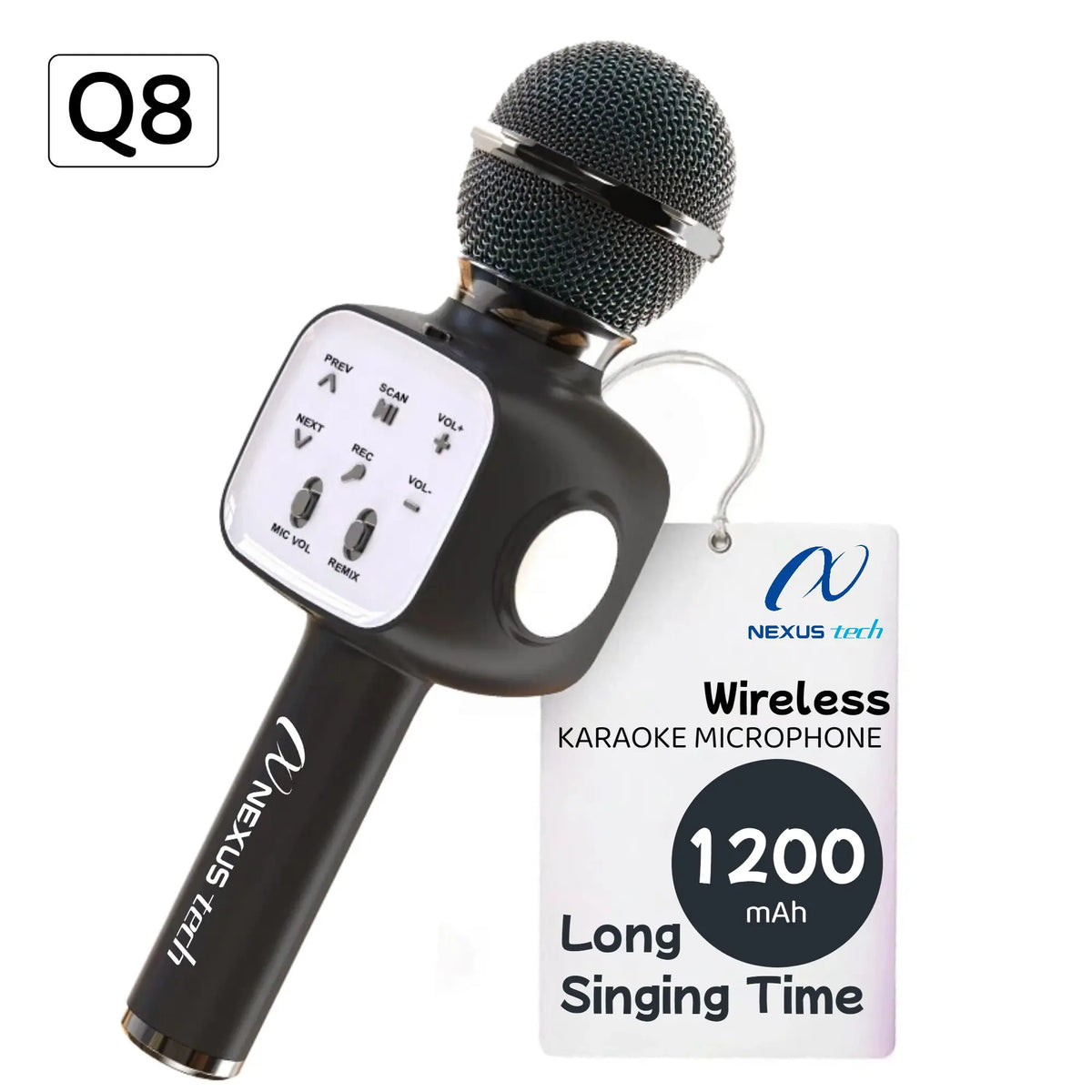 6-in-1 Karaoke Microphone with Bluetooth Speaker