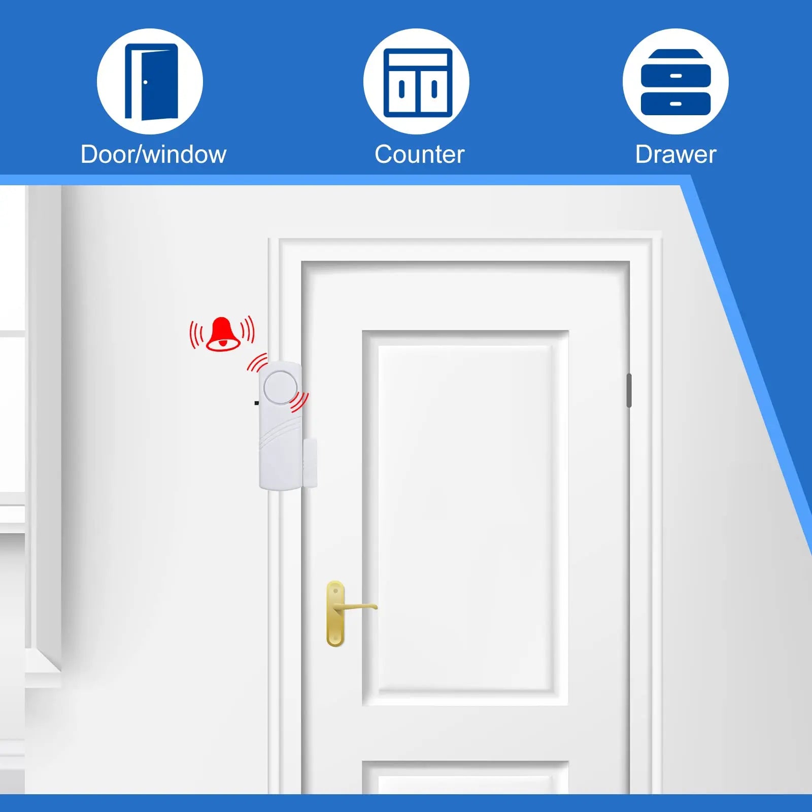 Wireless Door Window Sensor Alarm 95dB Anti-Theft Contact