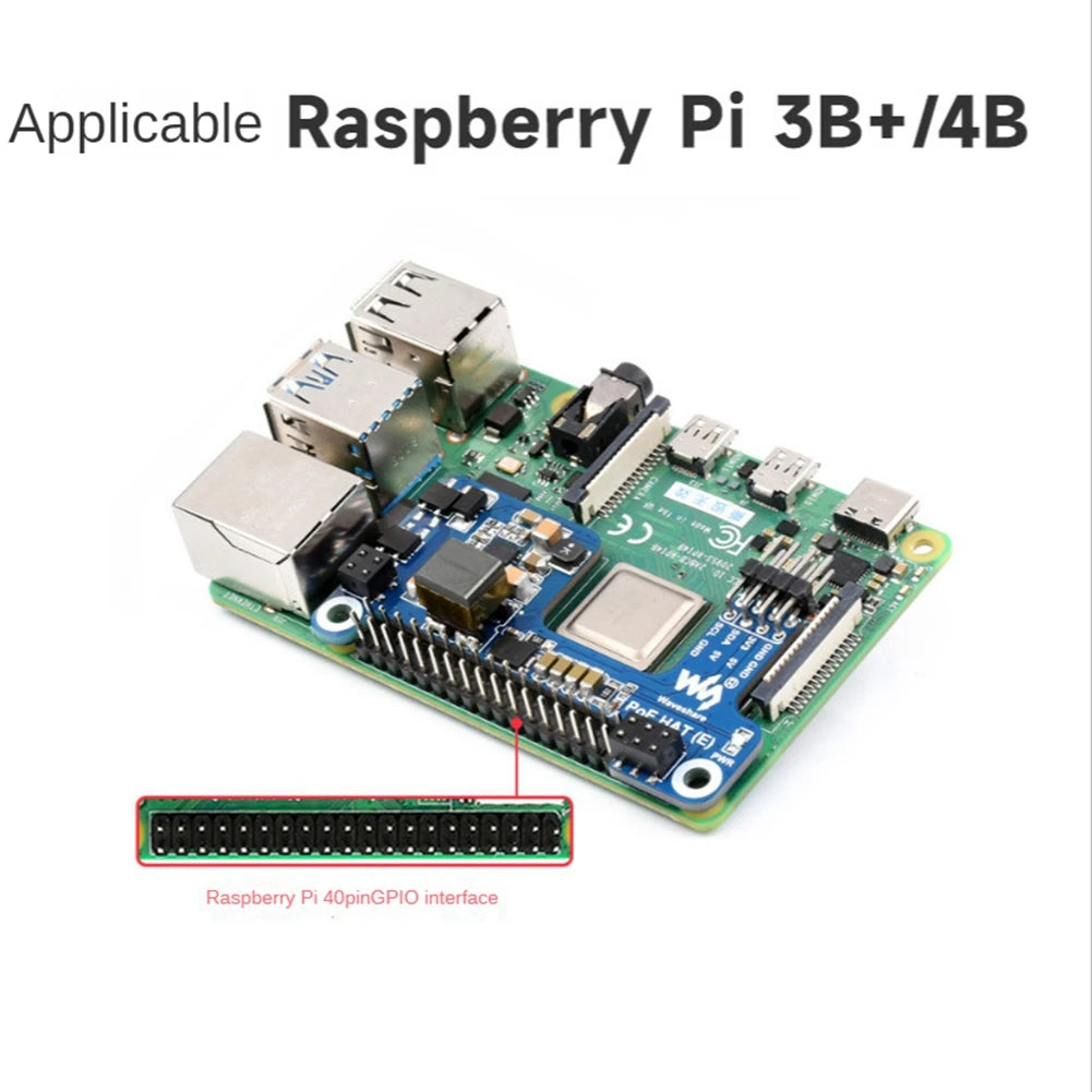 HAT PoE IEEE 802.3af E per Raspberry Pi 3B+/4B