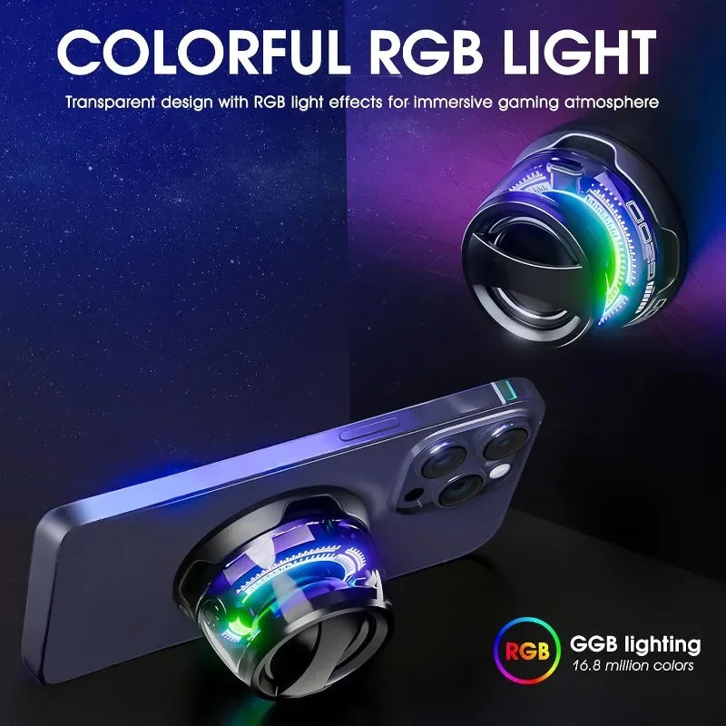 Outdoor Magnetic Bluetooth Speaker Wireless Portable Mini Travel Stereo Speaker with RGB Color Light and Phone Holder for Ios 