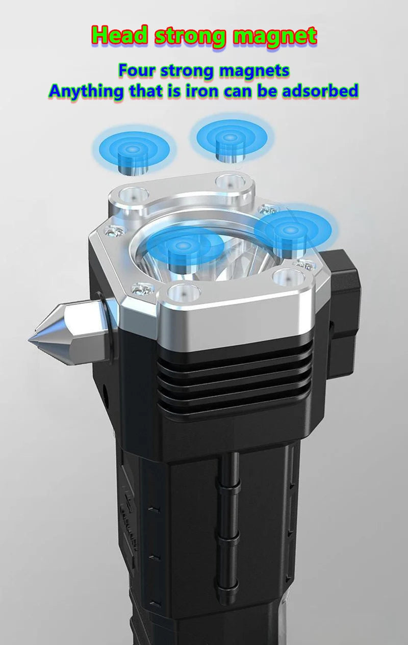 Rechargeable Vehicle Work Light with Glass Breaker