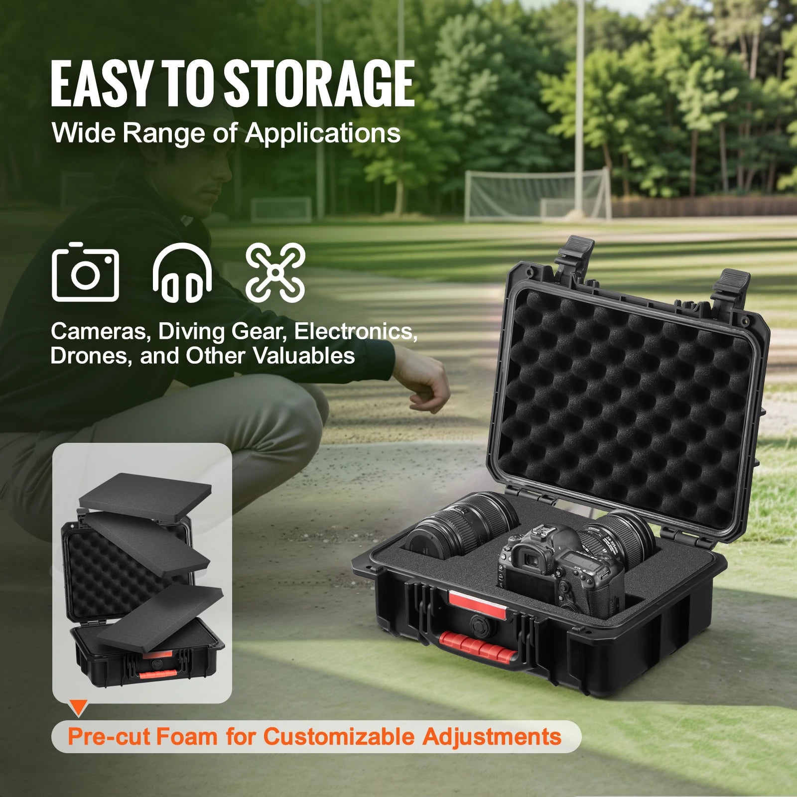IP67 Waterproof Hard Case with Custom Foam & Secure Lock Design