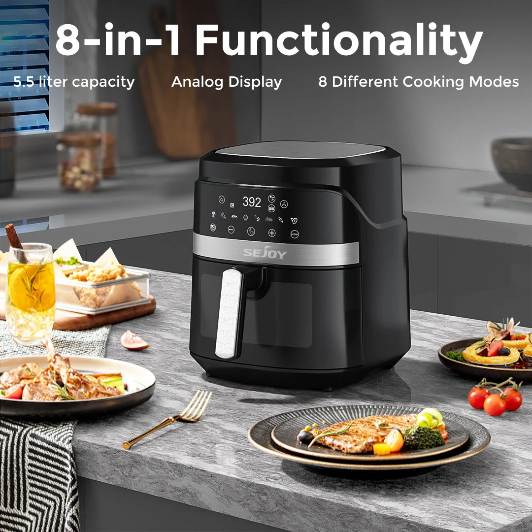 8-in-1 6 Quart Electric Air Fryer Oven
