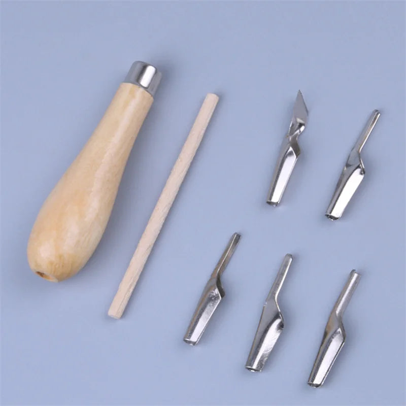 Wood-Handle Linocut & Stamp Carving Tool