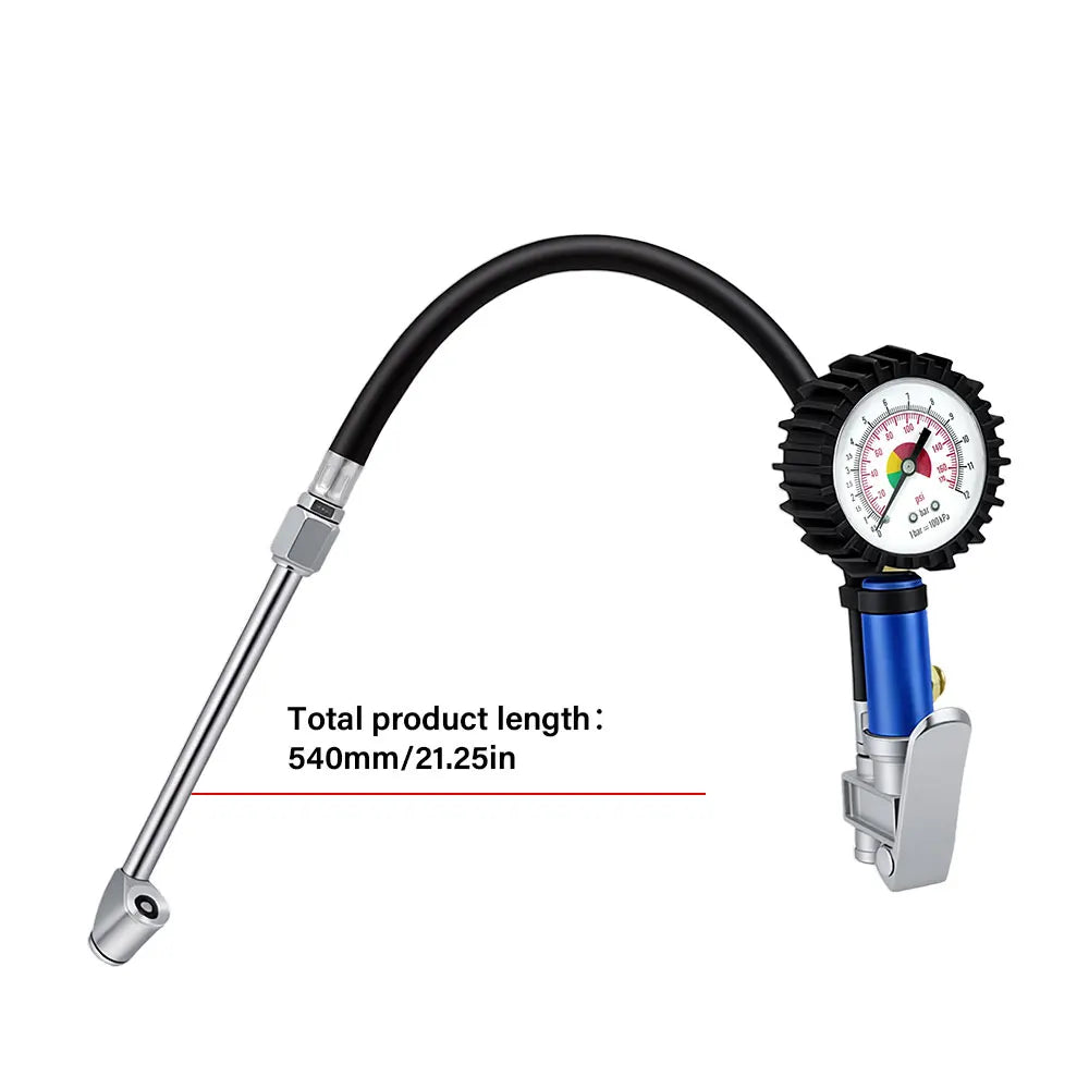 12 Bar Tyre Inflator with Self-Clamping Chuck