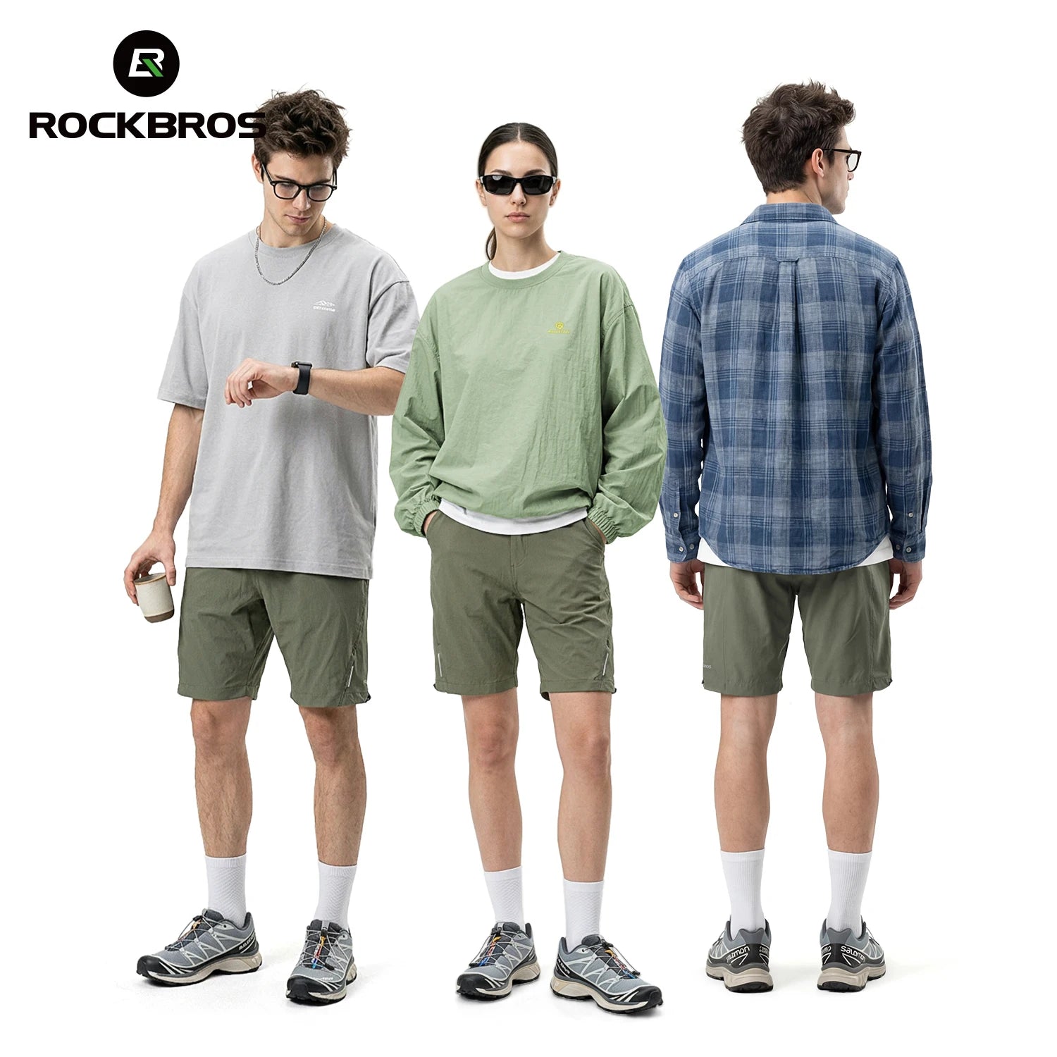 Γρήγορα Στεγνώνουντα Σορτς Ποδηλασίας ROCKBROS με Ζώνη για Τρέξιμο & Πεζοπορία