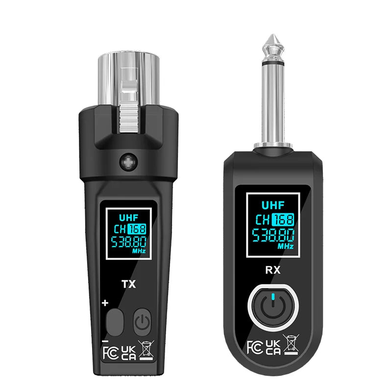 Súprava bezdrôtového XLR audio vysielača a prijímača