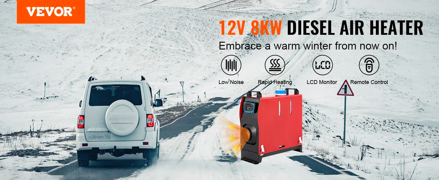 8KW Πετρελαίου Θερμαντήρας Αέρα Στάθμευσης 12V Όλα-σε-Ένα με LCD Τηλεχειριστήριο