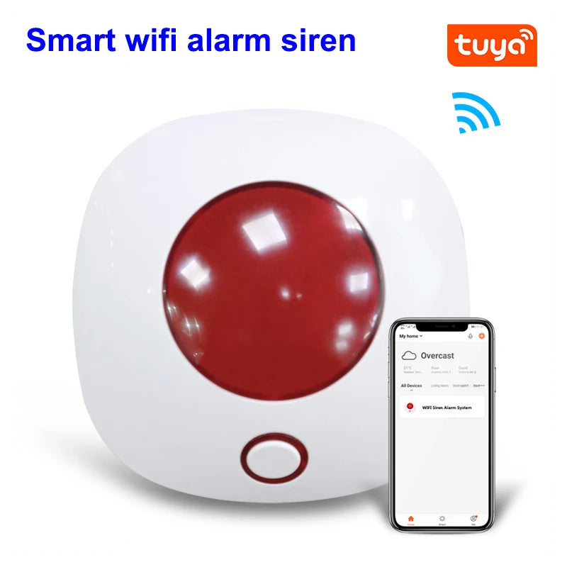 Tuya Smart WiFi 110dB Alarm Siren with Strobe Light