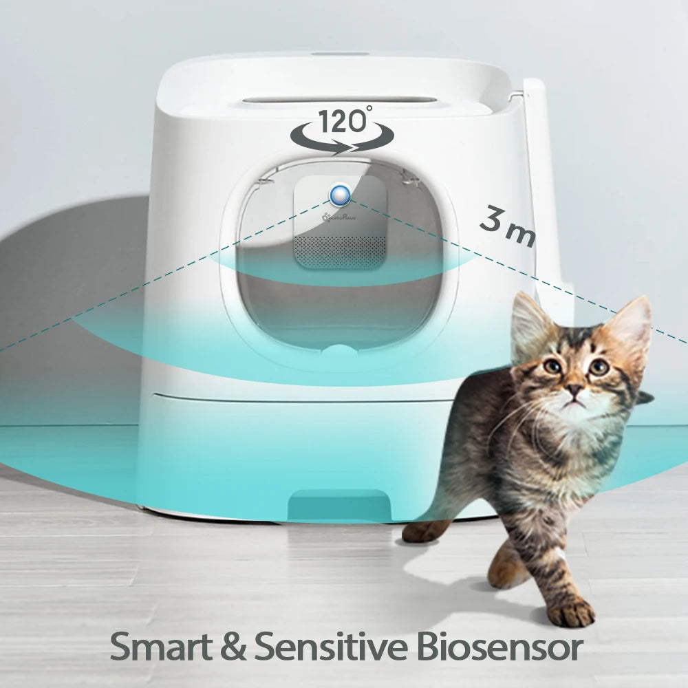 DownyPaws 4000mAh Smart Cat Odor Purifier For Cat Litter Box Deodorizer Pet Toilet Air Purifier Dog Cat Litter Deodorant 