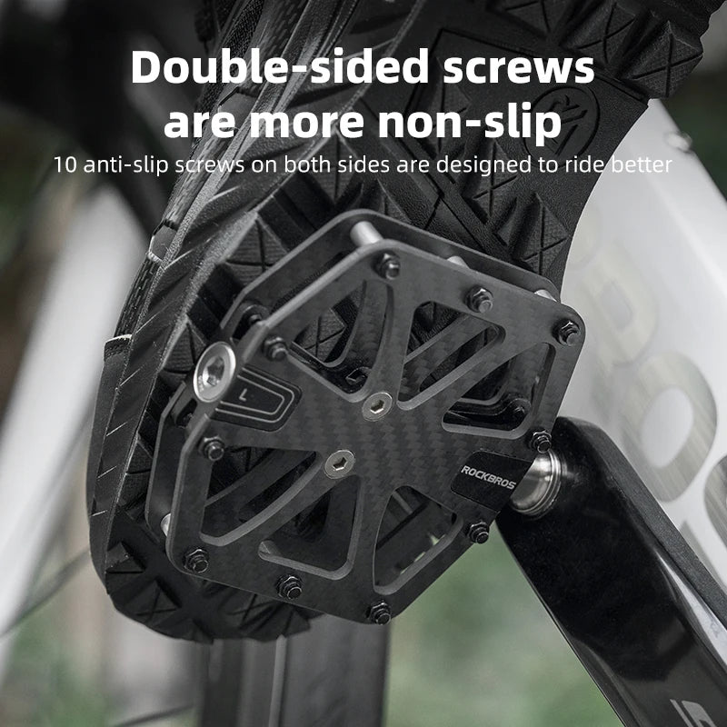 ROCKBROS carbon fiber pedalen 3 lagers ultralicht MTB racefiets pedaal antislip carbon fiber fiets pedaal stofdicht waterdicht