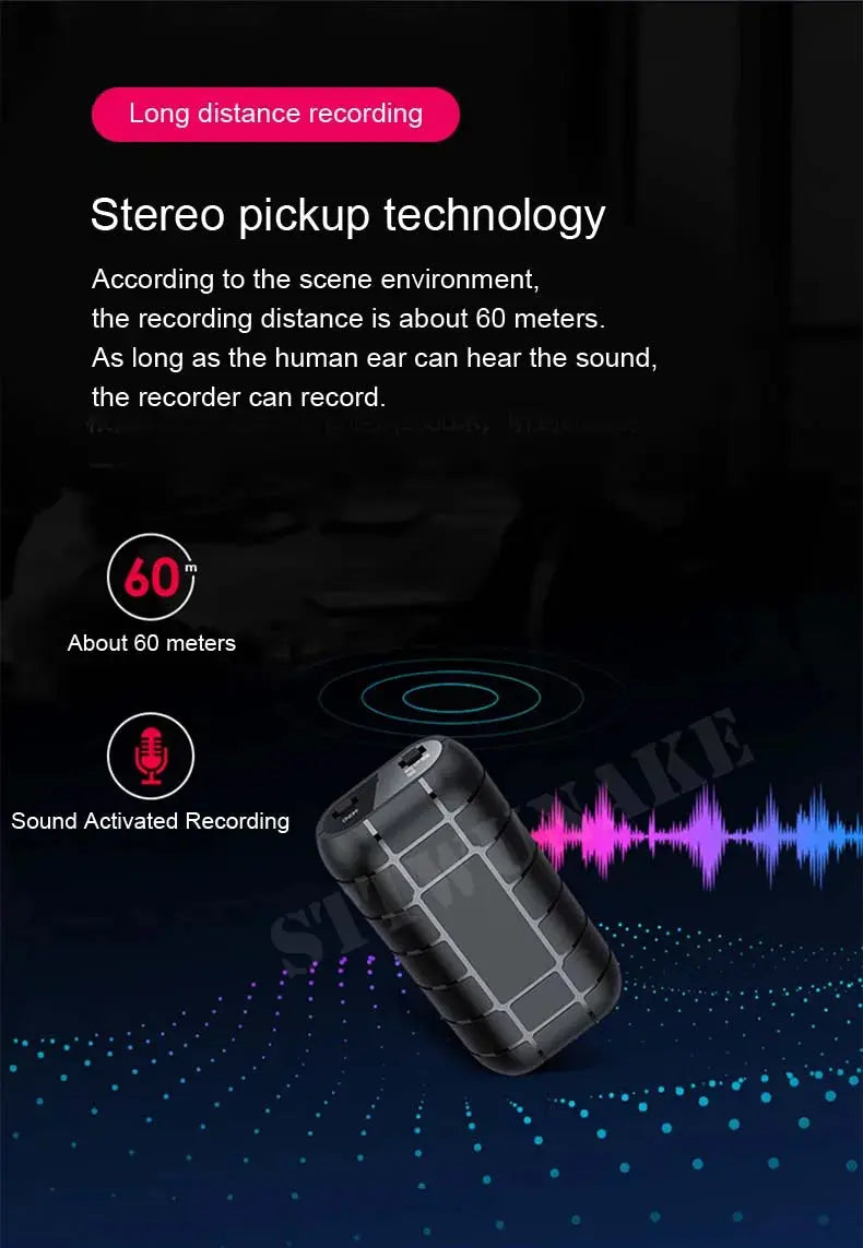 Mini voice activated recorder 500hours digital recording device professional sound dictaphone Listening audio micro record small Spy-shop.com