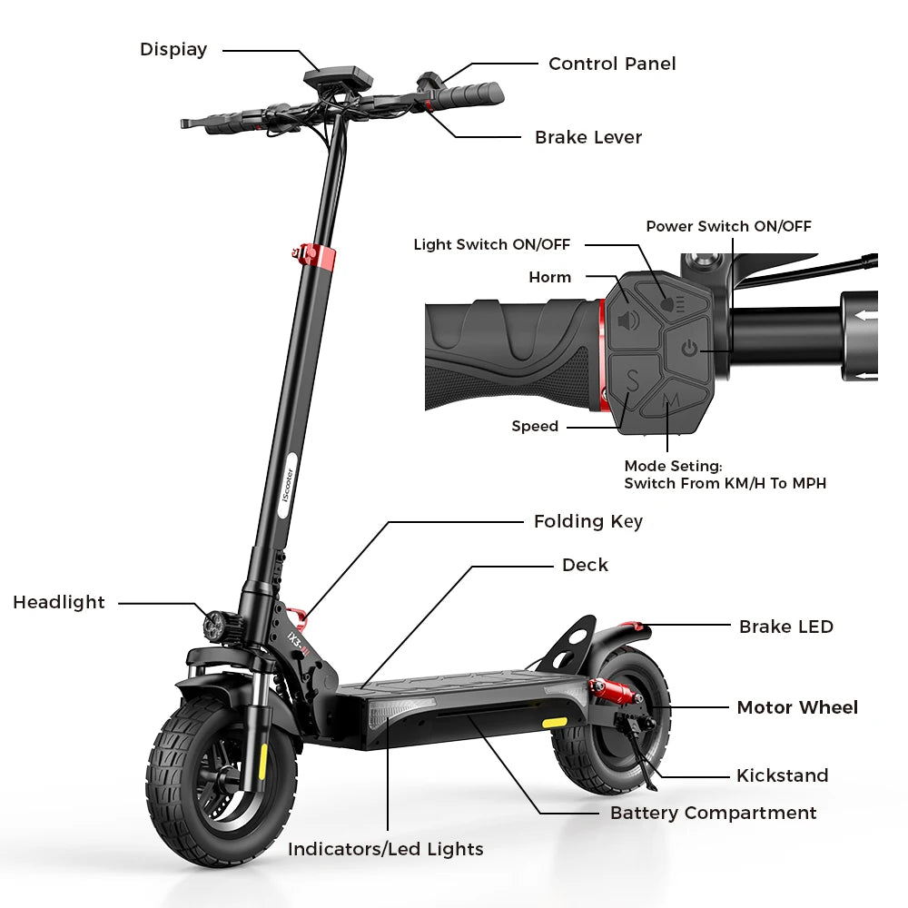iScooter iX3 Powerful Electric Scooter for Off‑Road and City Riding