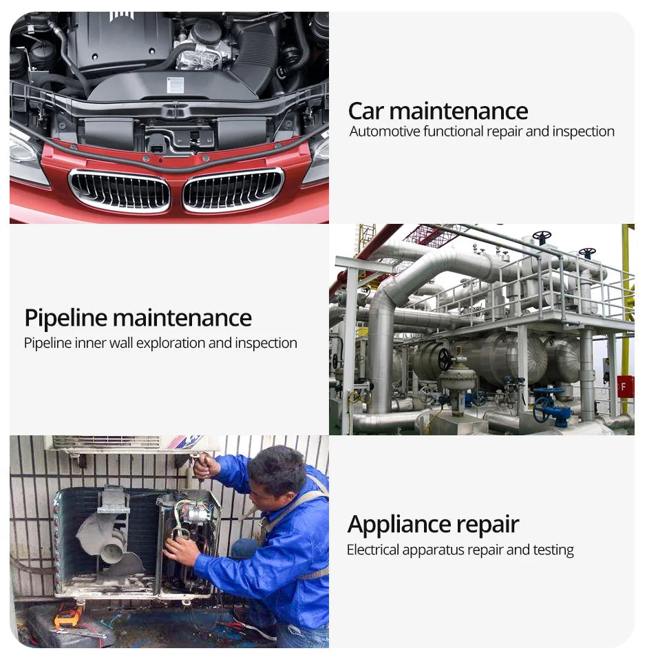 4.3" LCD Endoscope Camera with Light HD 1080P 5.5mm IP67 Waterproof Borescope Camera with 6 Adjustable LED Lights for Sewer Car 